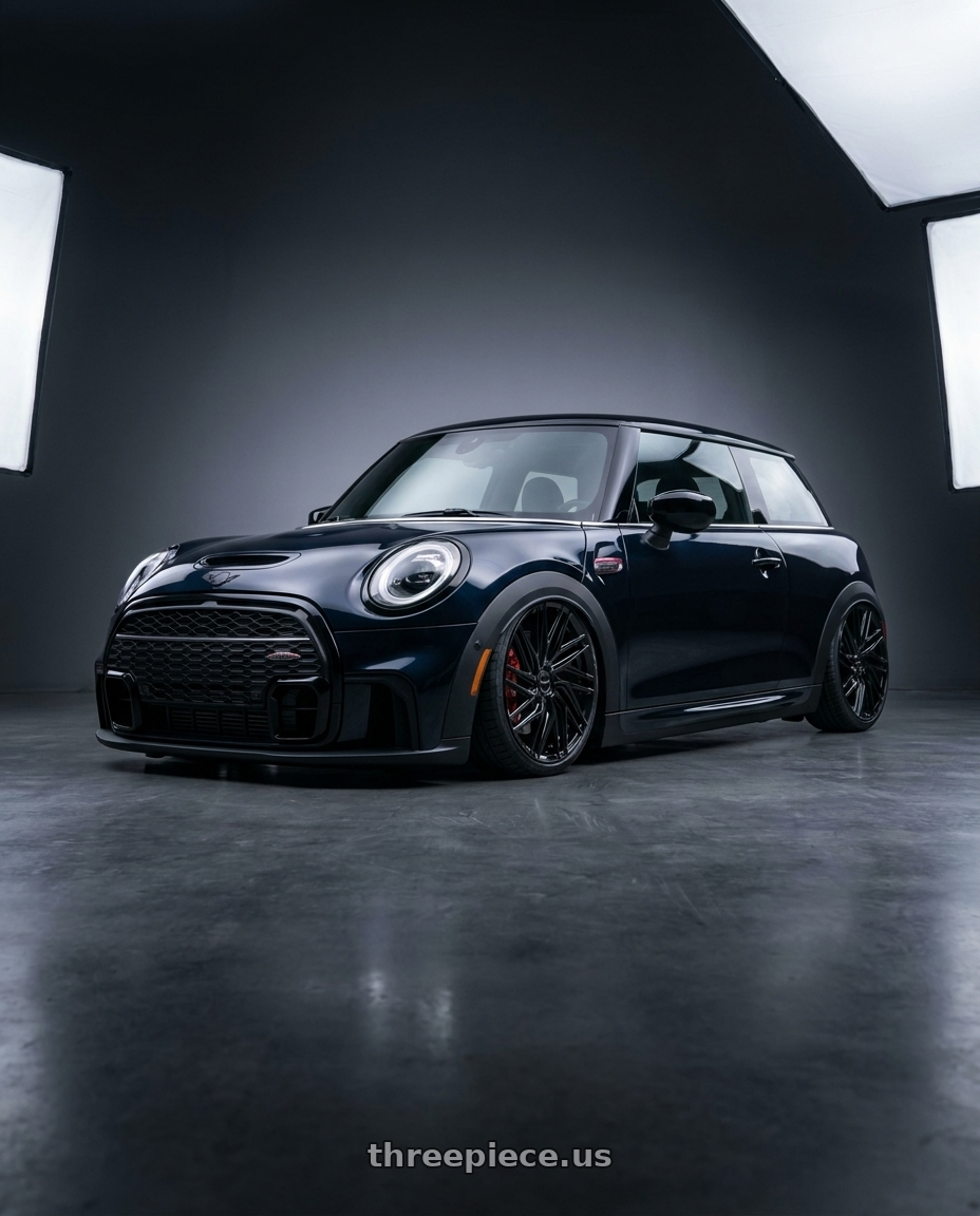 MINI HARDTOP JCW 2023 with Motiv 429B Align 5x114.3/5X120 18x8 +40 Gloss Black wheels