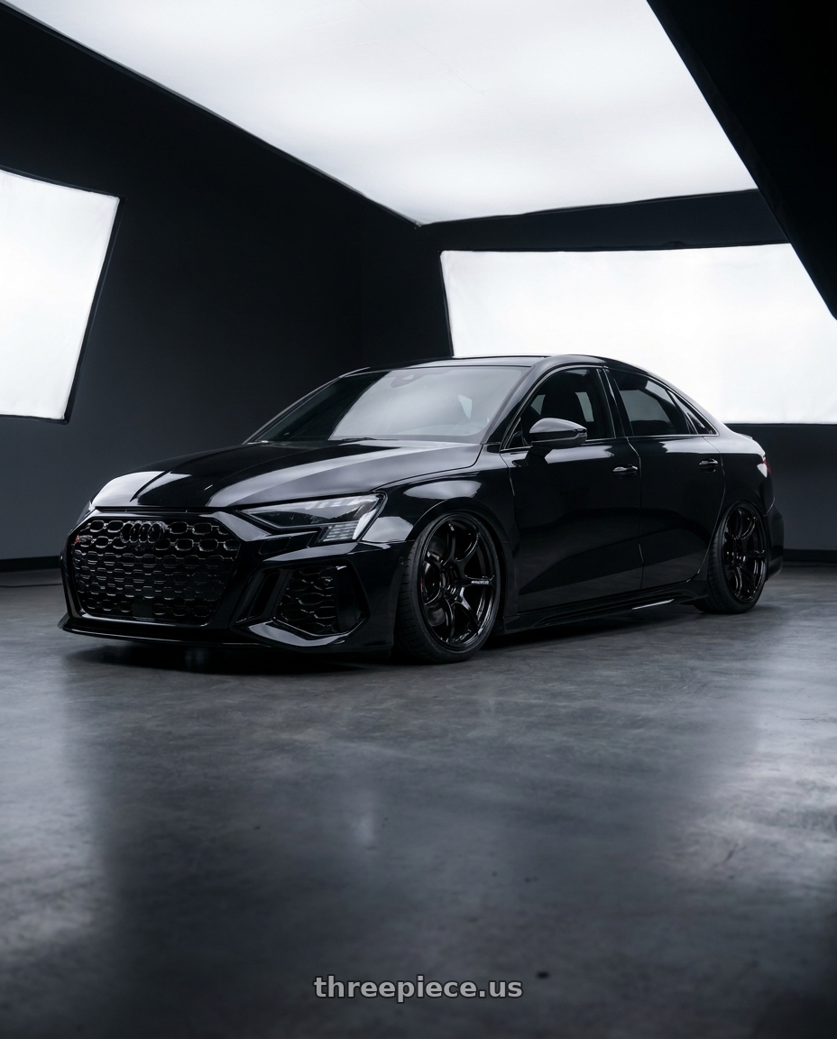 2022 Audi RS3 8Y with Advan RGIII 5x112 19x8.5+45 Gloss Black wheels