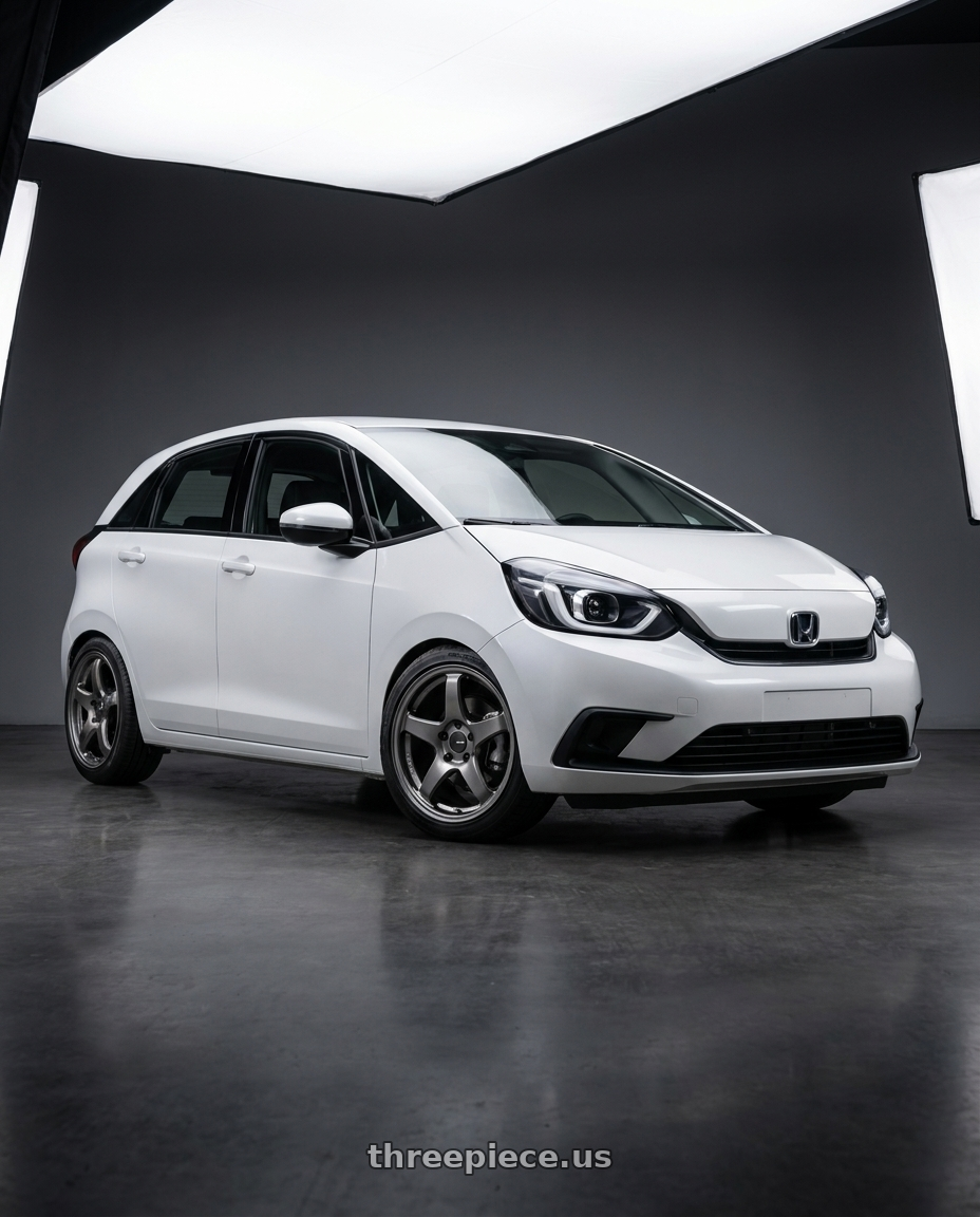 2025 honda fit4 with Enkei PF05 4x100 17x7+45 Dark Silver wheels