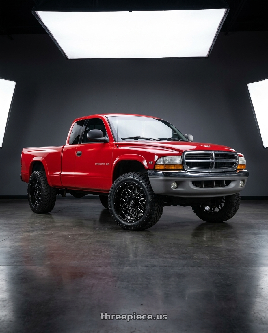 1997 dodge dakota with XF Off-Road XF-211 5x127/5x139.7 20x10 -24 Gloss Black & Machined wheels