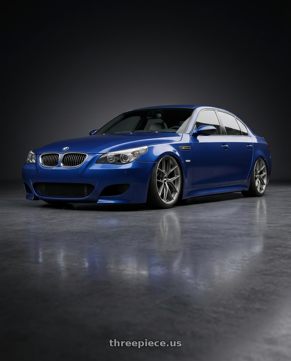 2010 BMW M5 E60 with BBS CC-R 5x120 19x9.0+48 Satin Platinum wheels