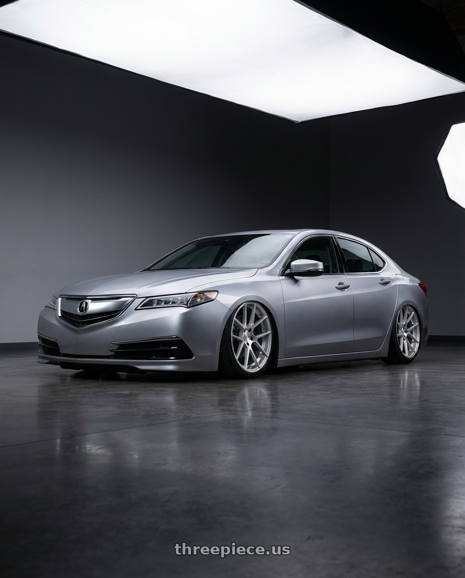2019 Acura TLX with Avant Garde Wheels M510 5X114.3 20x8.5 +20 Satin Silver wheels