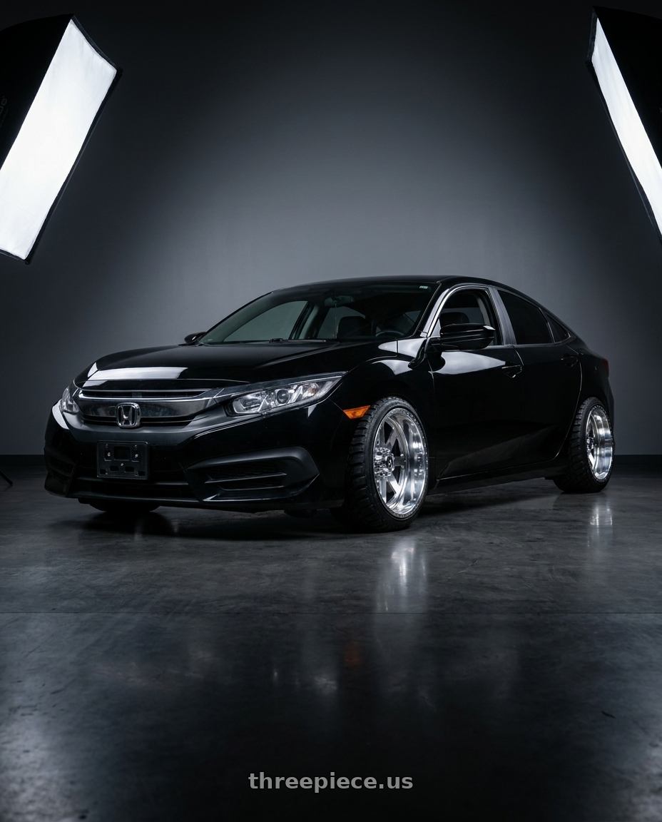 2016 Honda civic with American Force 11 Independence SS 5X127 20X10 -25 POLISHED wheels