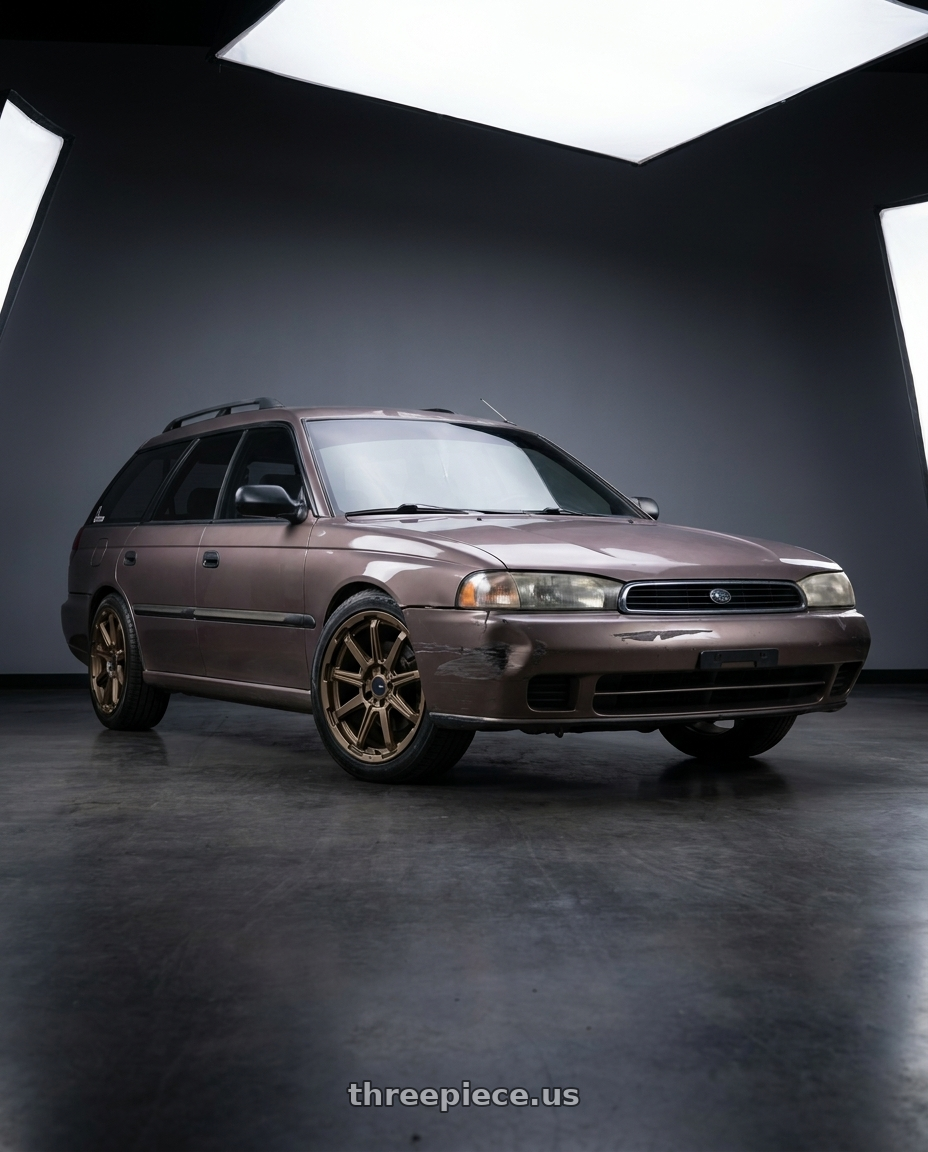 1995 subaru legacy wagon brown with Enkei Adventurer 5x100 17x7.5+35 Matte Bronze wheels