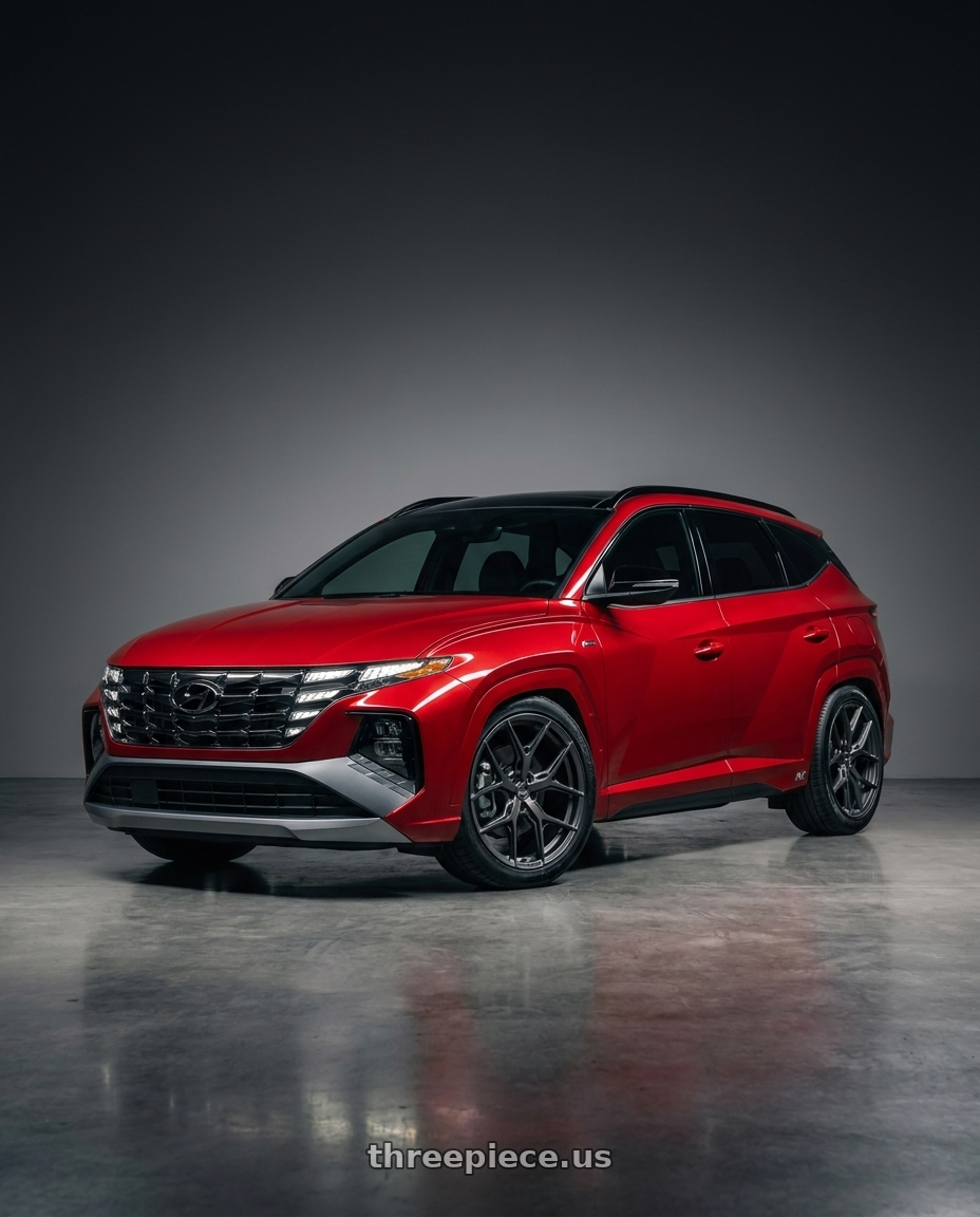 2022 Hyundai Tucson with VOSSEN HF-5 5X120 20x9 +35 MATTE GUNMETAL wheels