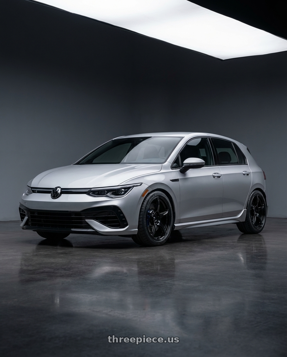 2024 Volkswagen Golf R MK8 with Advan RGIII 5x112 19x8.5+45 Gloss Black wheels