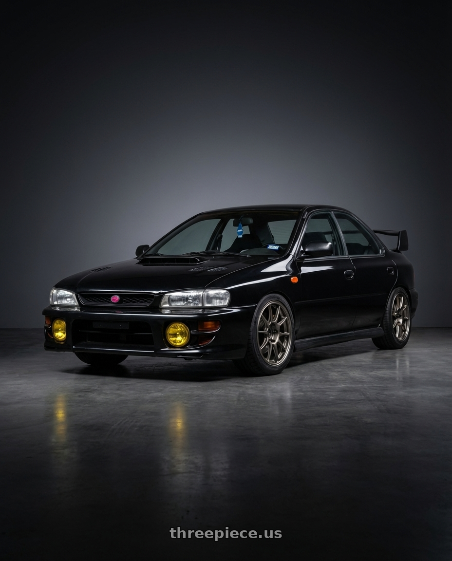 1998 Subaru Impreza GC8 with WedsSport TC105X 5x100 17x8.0+42 EJ Titan Face: F wheels
