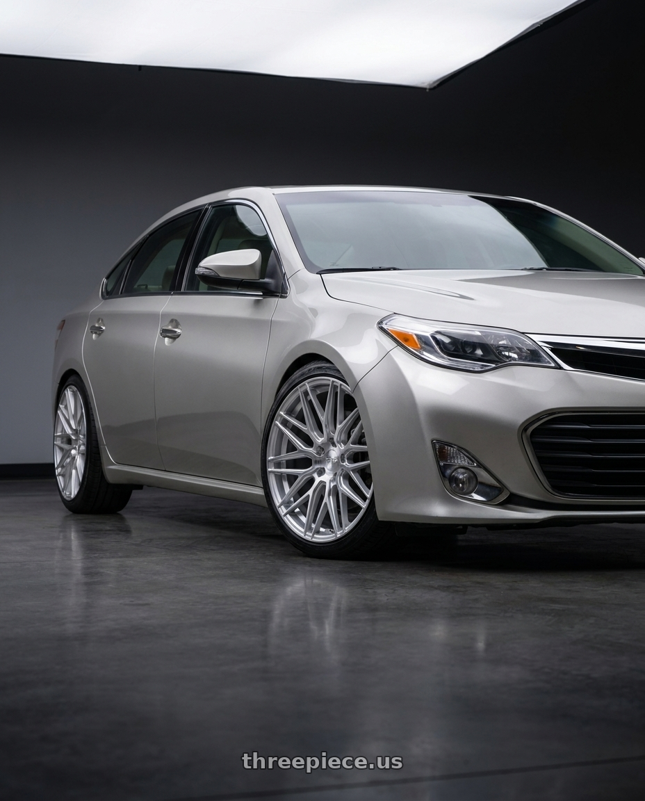 2013 toyota avalon with F1R F103 5X114.3 18x9.5 +38 Brushed Silver wheels