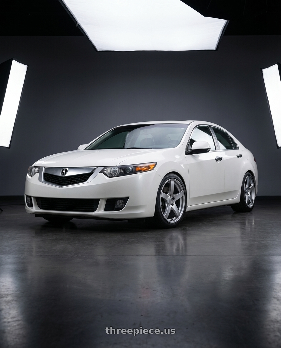 2013 Acura TSX with Ssr Gtv01 5x114.3 18x10.5+15  GLARE SILVER wheels