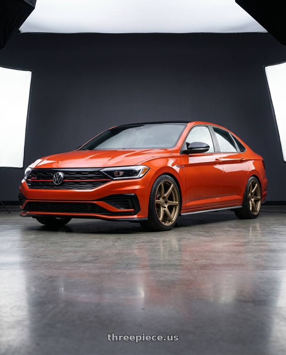 2023 Volkswagen Jetta GLI MK7 with Kansei K11B Tandem 5X112 18x8.5 35 Bronze wheels