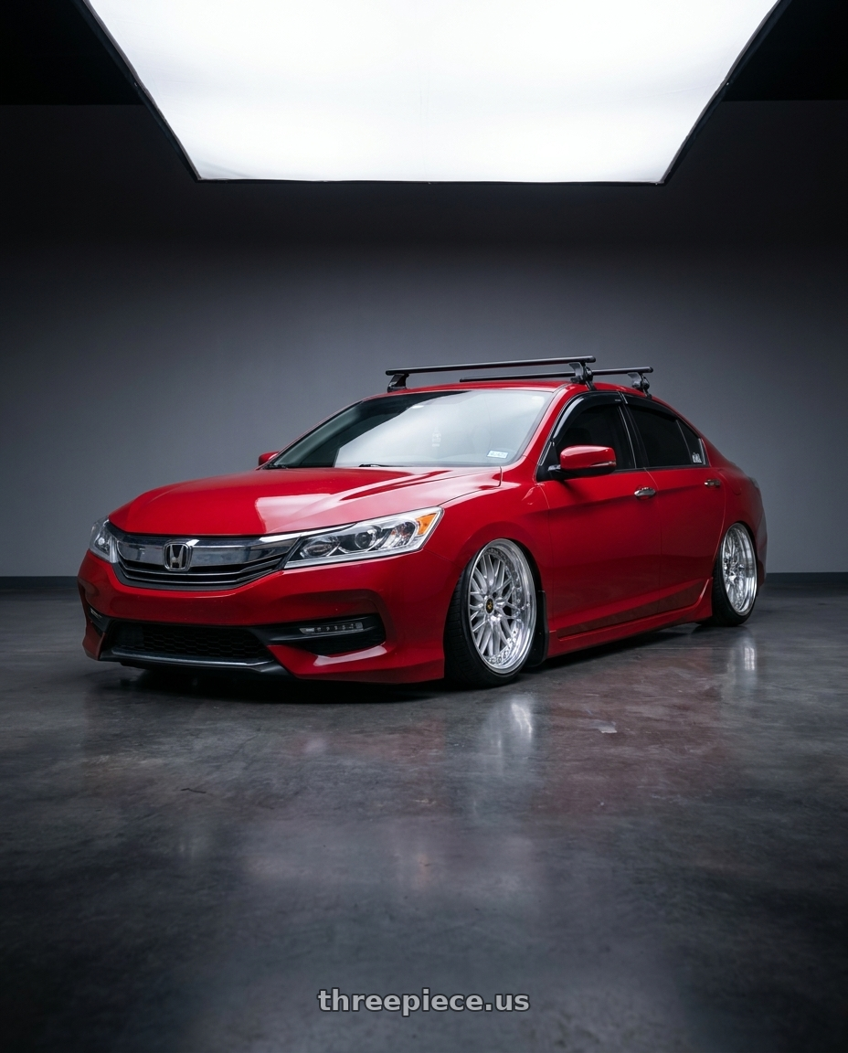 2016 Honda Accord Sport with Work Vs-Xv 5x114.3 18x9+8 R Disk Silky Rich Silver wheels