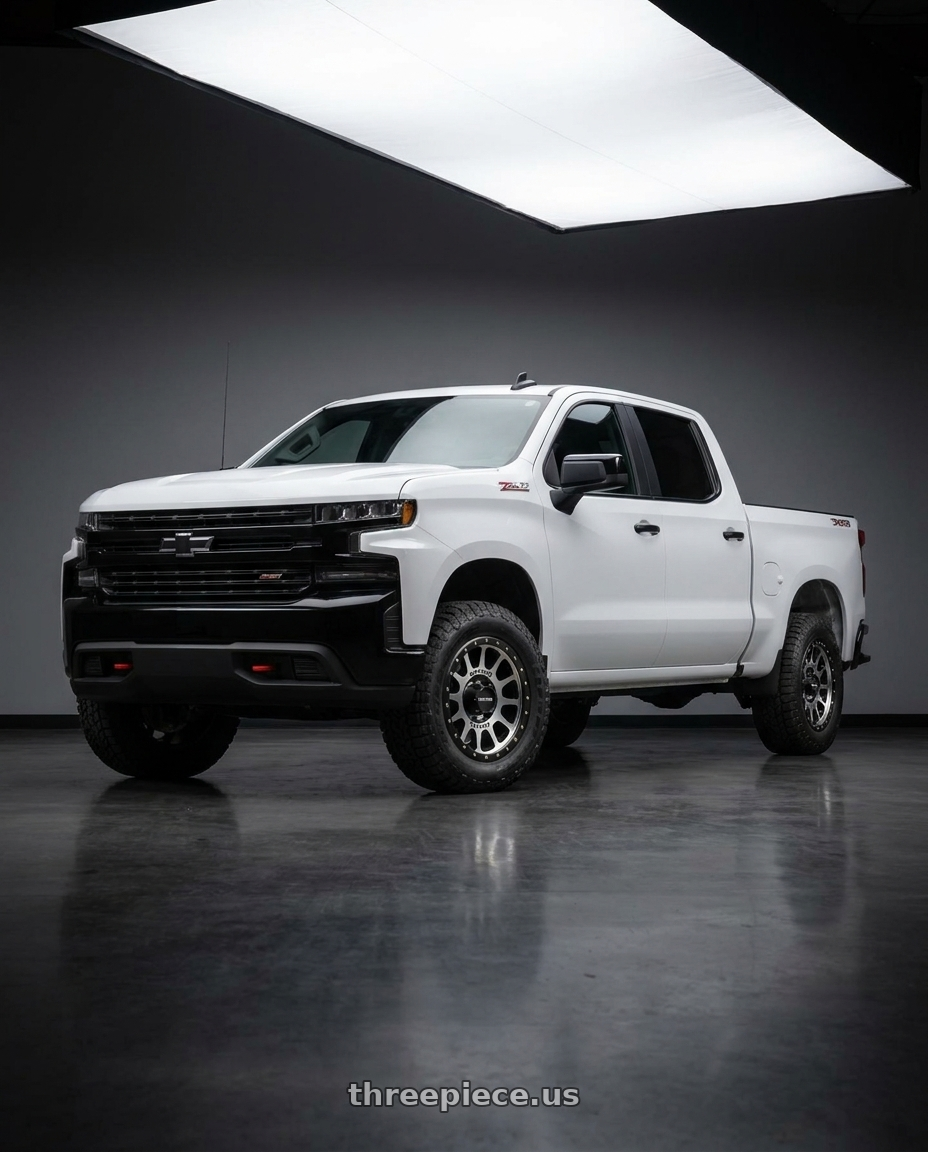 2021 Chevrolet Silverado 1500 LT with Method Race Wheels 305MB NV 6x139.7 17x8.5 +0 MACHINED - MATTE BLACK LIP wheels