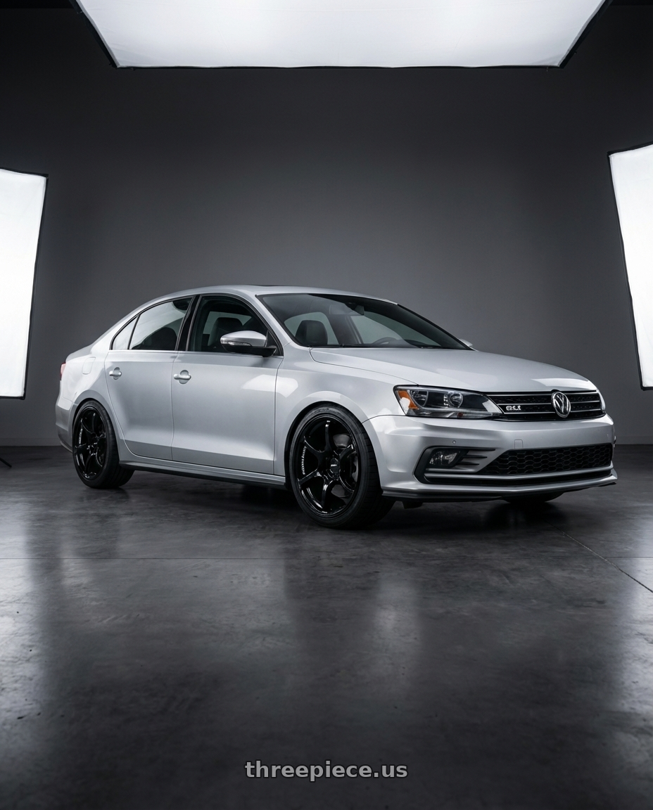 2016 Volkswagen Jetta GLI MK6 with Advan RGIII 5x112 18x8+50 Gloss Black wheels