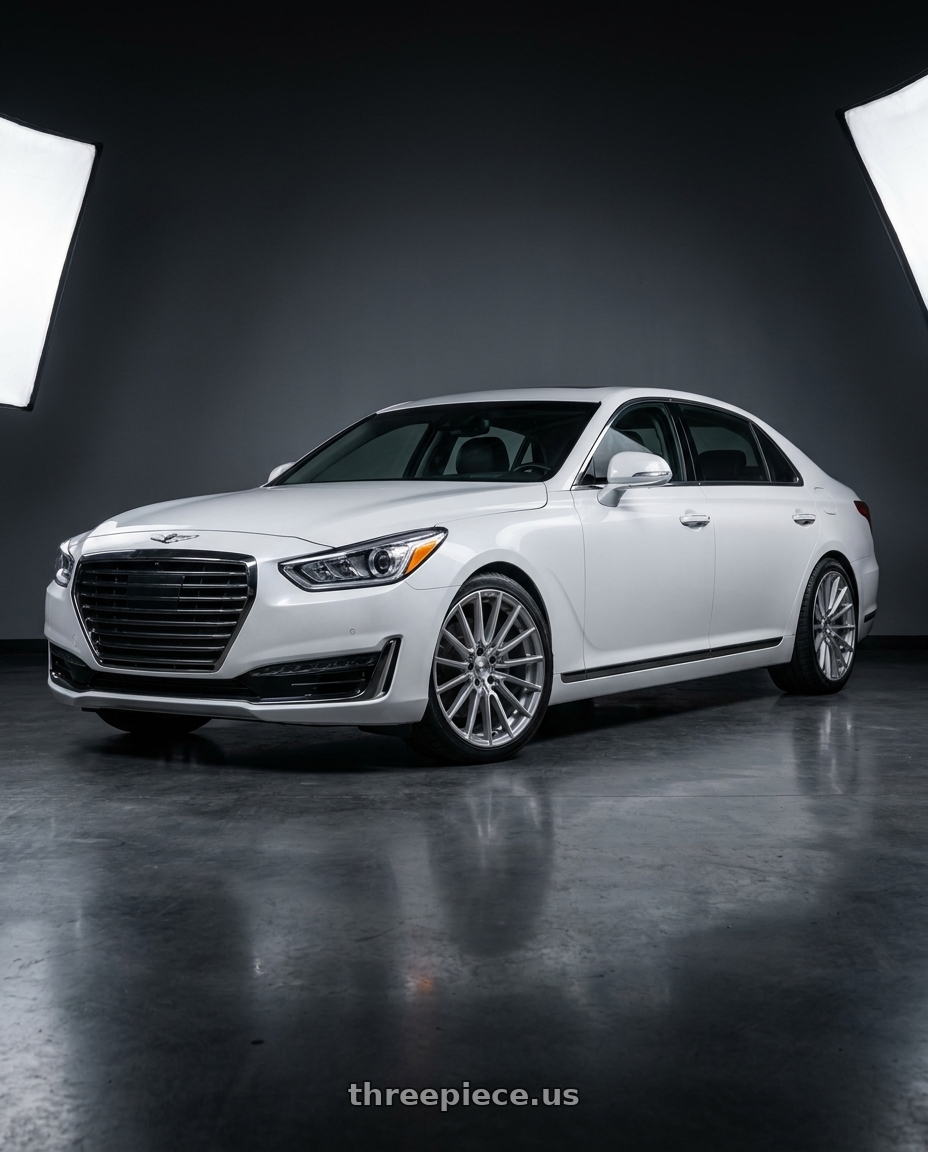 2018 genesis g90 ultimate with Niche 1PC M251 PREMIO 5X114.3 20X10.5 +40 PLATINUM BRUSHED wheels