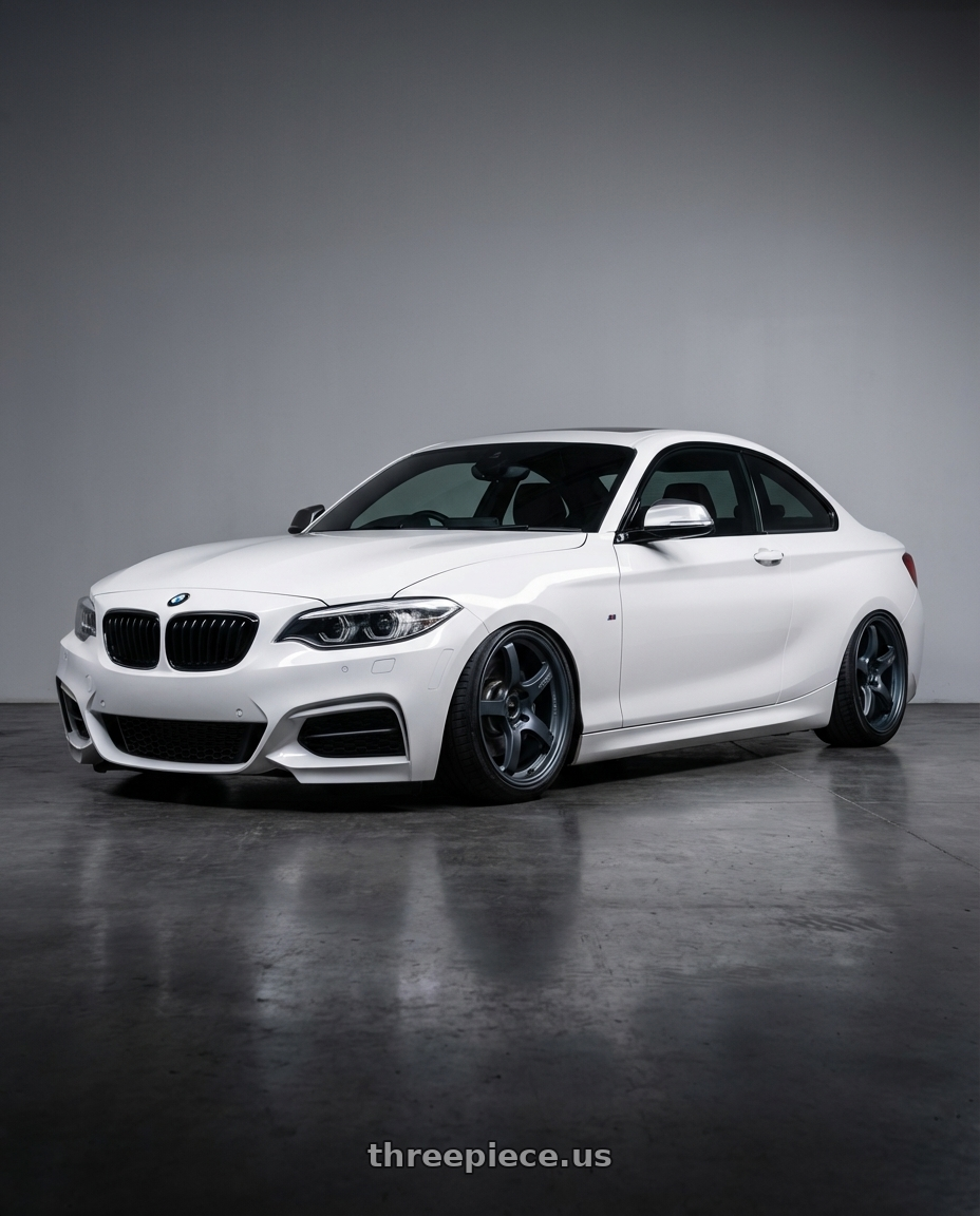 2018 BMW 2 Series F22 with Gram Lights 57CR 5x120 19x9.5+35 Gunblue II wheels