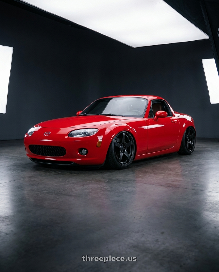 2012 Mazda MX-5 Miata NC with Ssr Gtv01 5x114.3 17x7+42  FLAT BLACK wheels