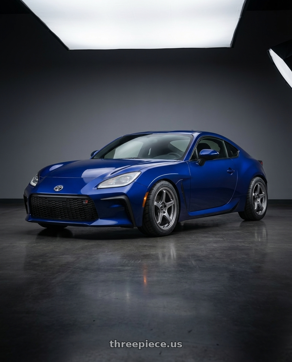 2023 Toyota GR86 with Enkei TS-5 5x100 18x8.5+45 Storm Grey wheels