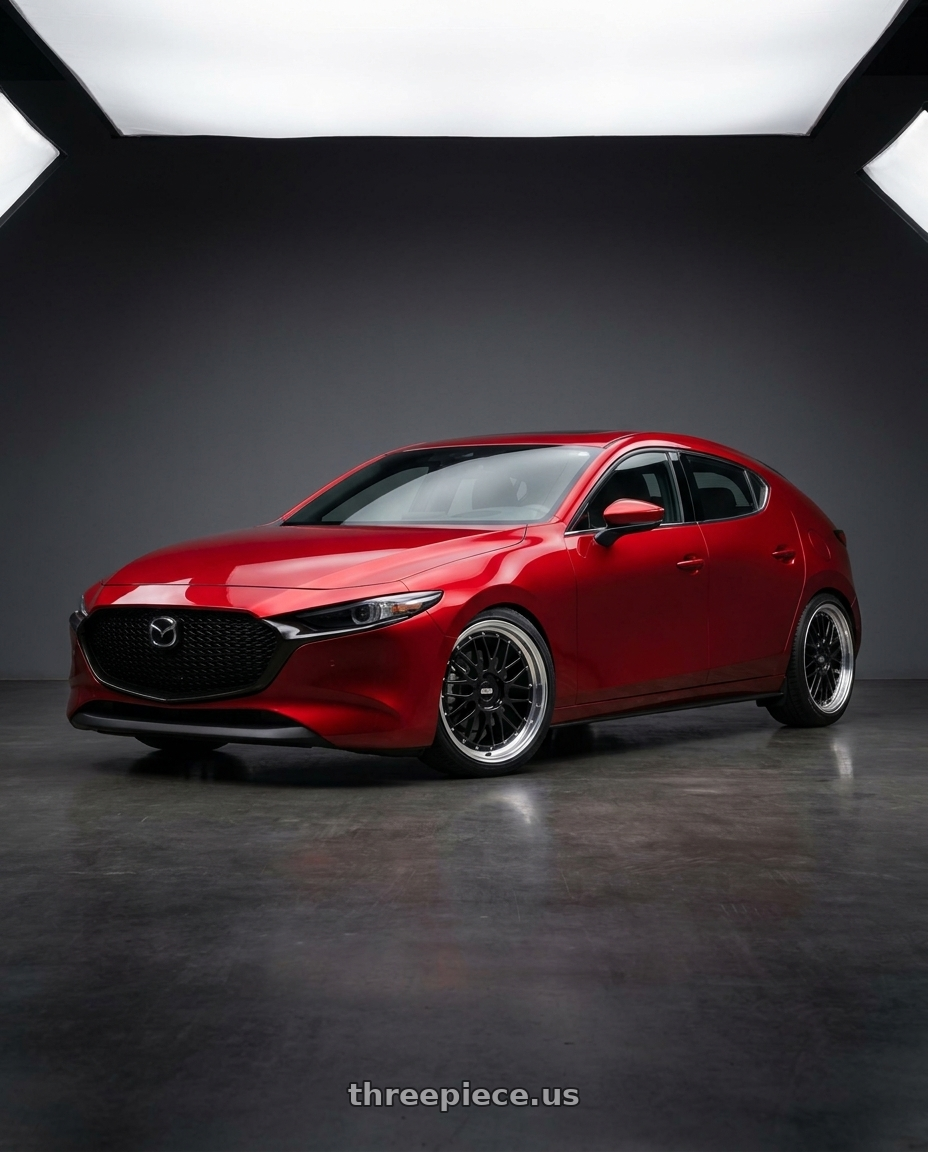 2024 Mazda 3 with BBS LM 5x120 19x9.0+27 Diamond Black wheels