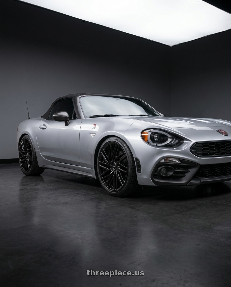 2020 Fiat 124 Spider GT with Motiv 429B Align 5x114.3/5X120 18x8 +40 Gloss Black wheels