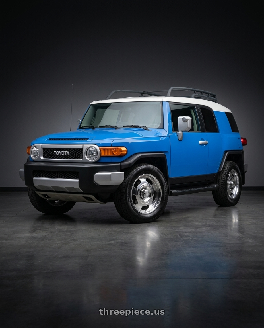 2007 Toyota FJ Cruiser with American Racing Vintage VN506 BLANK 17X7 +0 POLISHED wheels