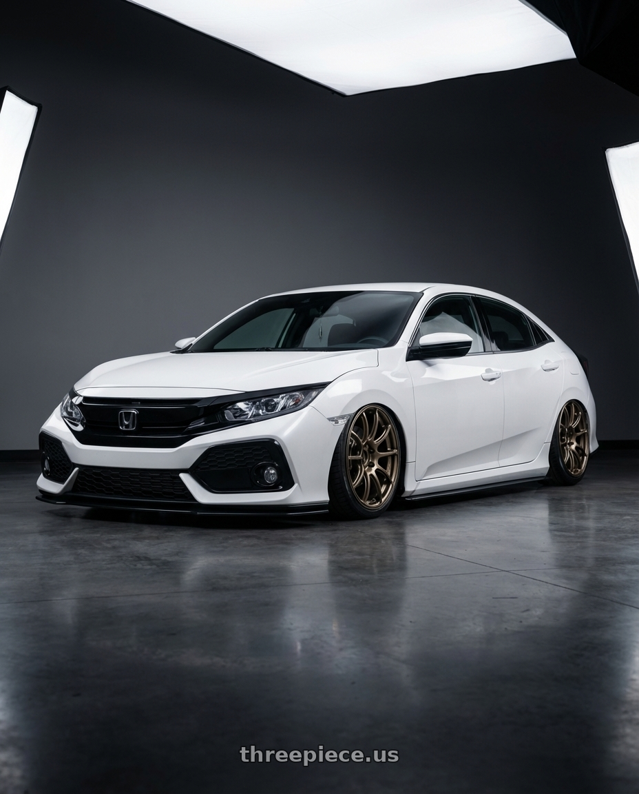 2024 Honda Civic with Advan RZ II 5x114.3 19x8.5+38 Racing Bronze wheels