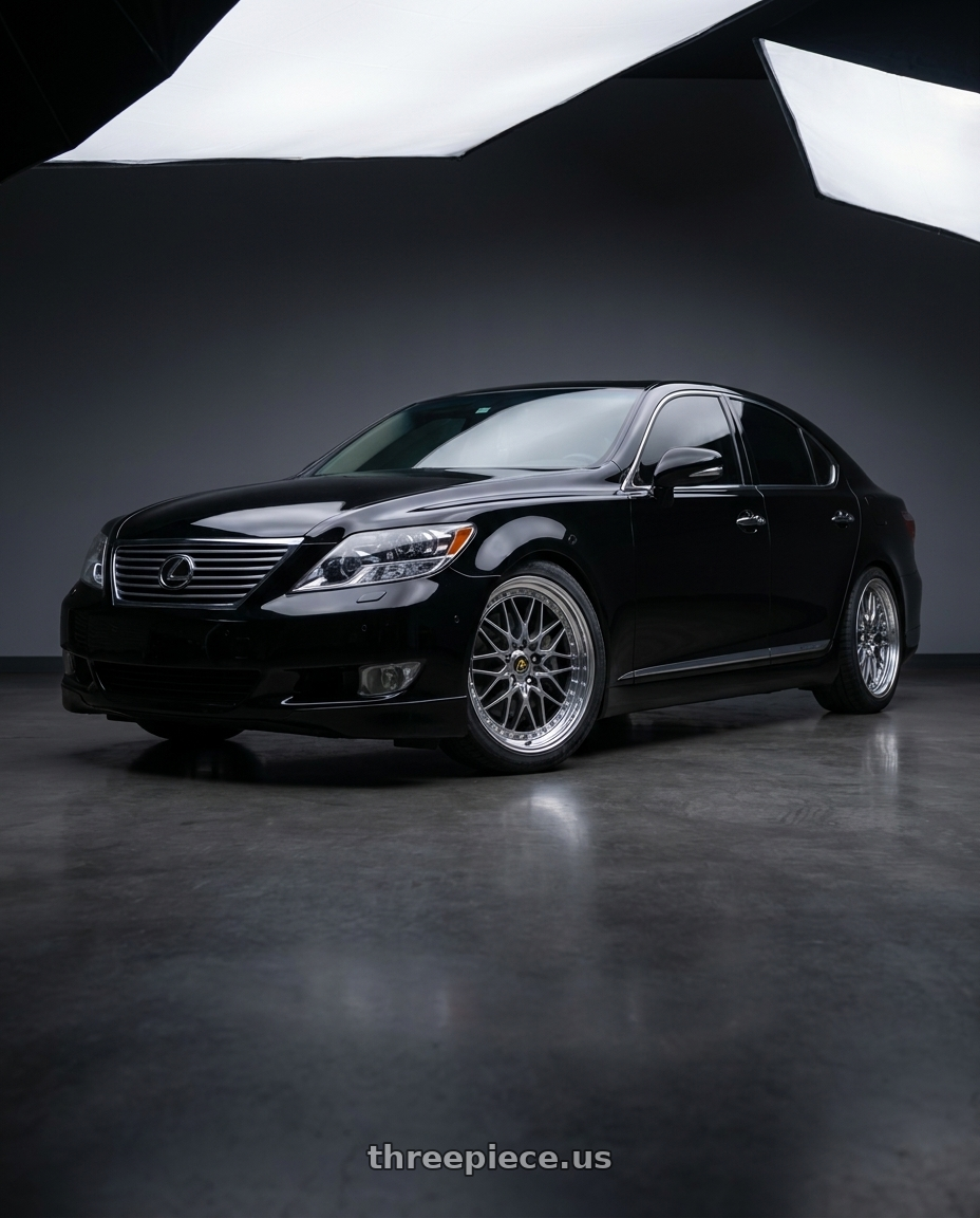 2010 lexus ls460 with Work Vs-Xv 5x100 18x8.5+8 A Disk Brilliant Silver Black wheels