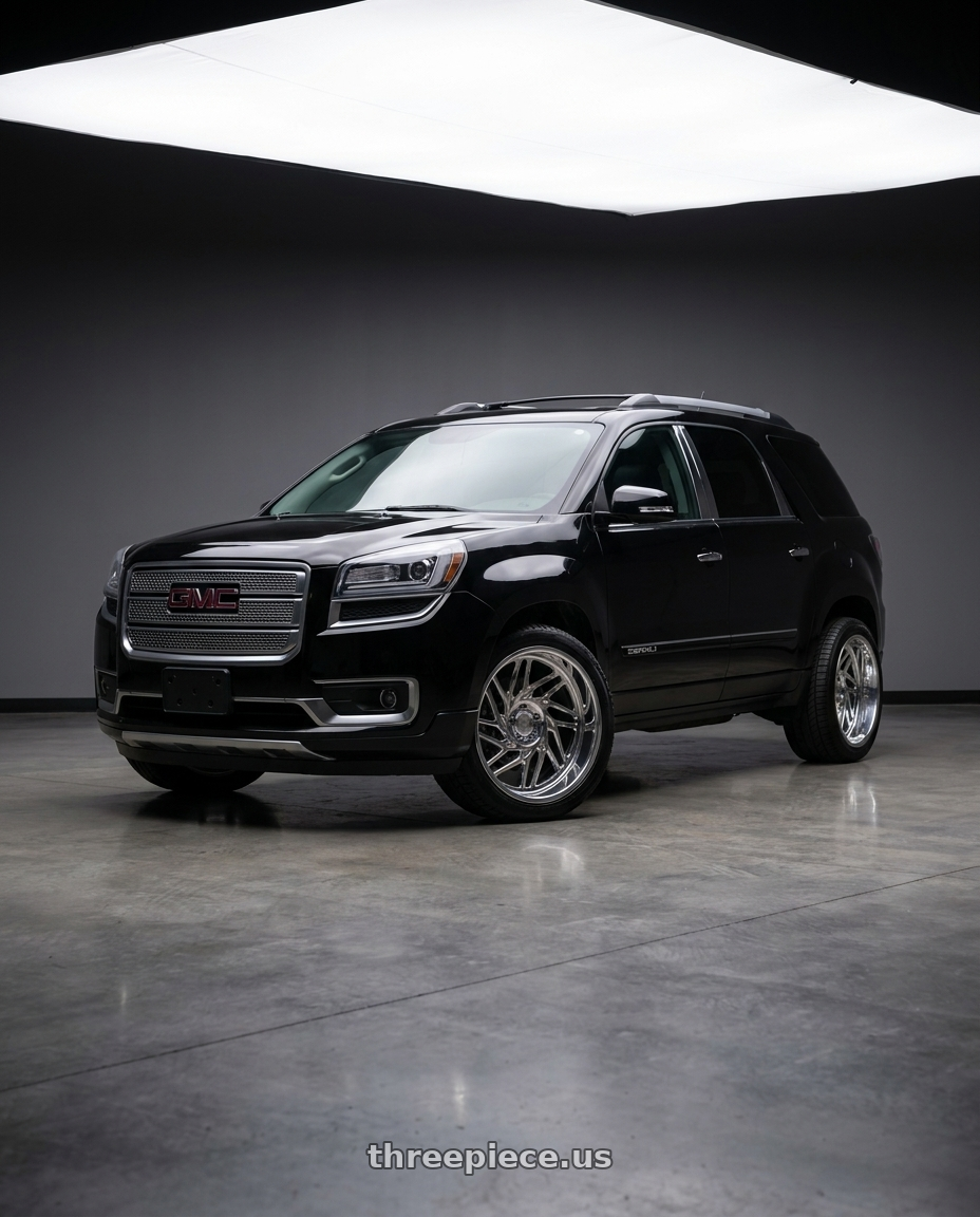 2016 GMC Acadia Denali AWD with Carolina Forged Asheville 5x135 28x14 -76 High Polish wheels