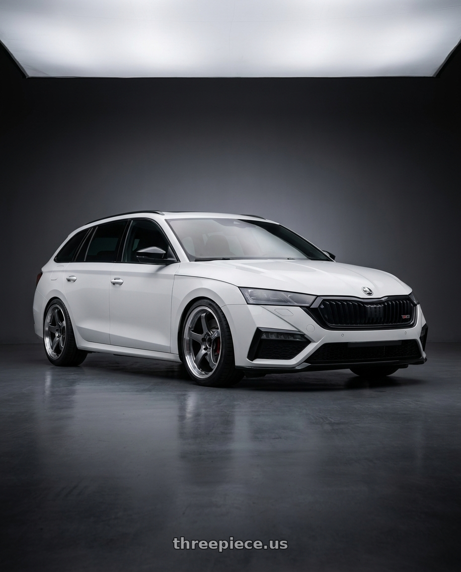 2024 Skoda Octavia combi RS with Advan Racing GT BEYOND 5x112 19x9.5 +49 MACHINING & HYPER PLATINUM BLACK wheels
