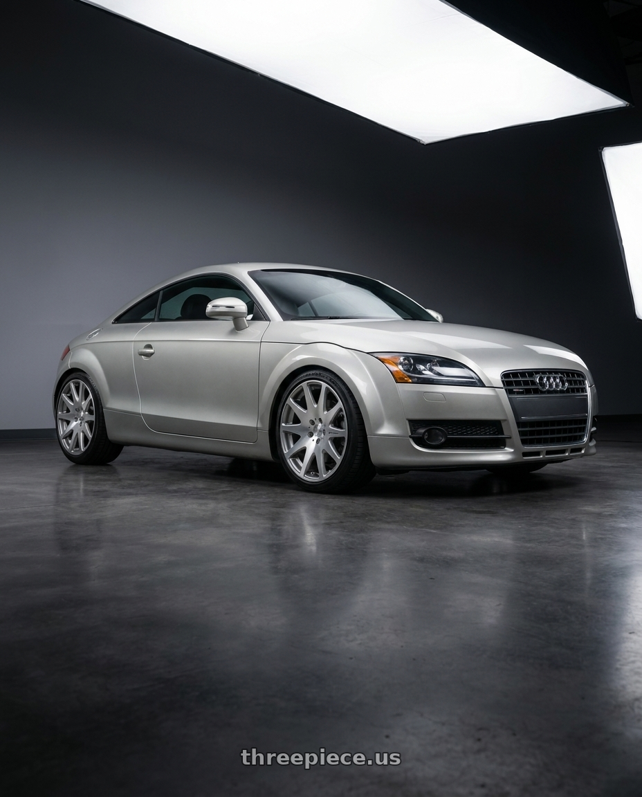 2008 Audi TT MK2 with MRR HR3 5x112 19x8.5  +35 Silver Machine Face wheels