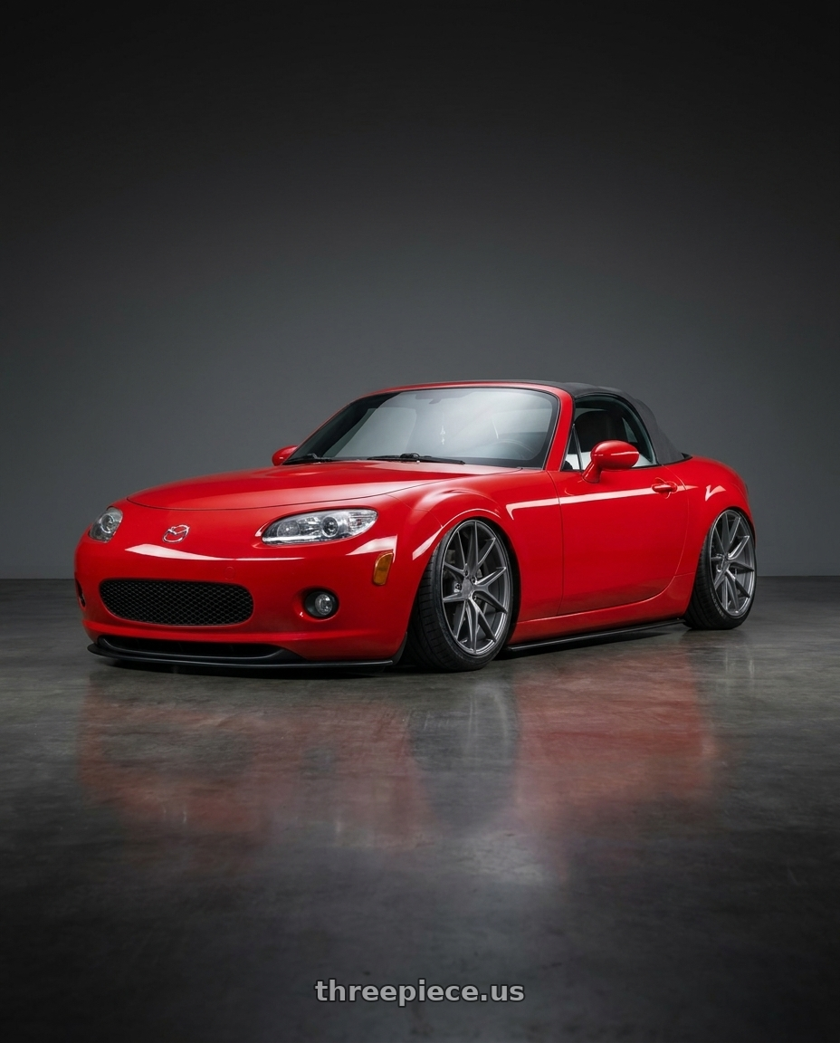 2012 Mazda MX-5 Miata NC with Niche 1PC M116 MISANO 5X114.3 17X8 +40 MATTE GUN METAL wheels
