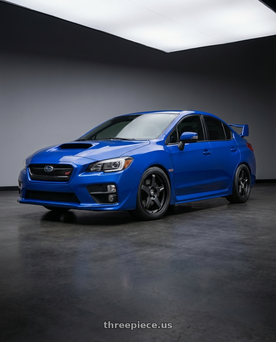 2018 Subaru WRX STI with ESR Wheels APEX SERIES AP5 5x114.3 18x9.5 +22 Matte Black wheels