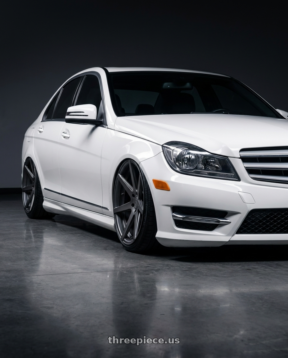 2014 Mercedes-Benz C250 with Rohana RC7 5x112 19x8.5+42 Matte Graphite wheels