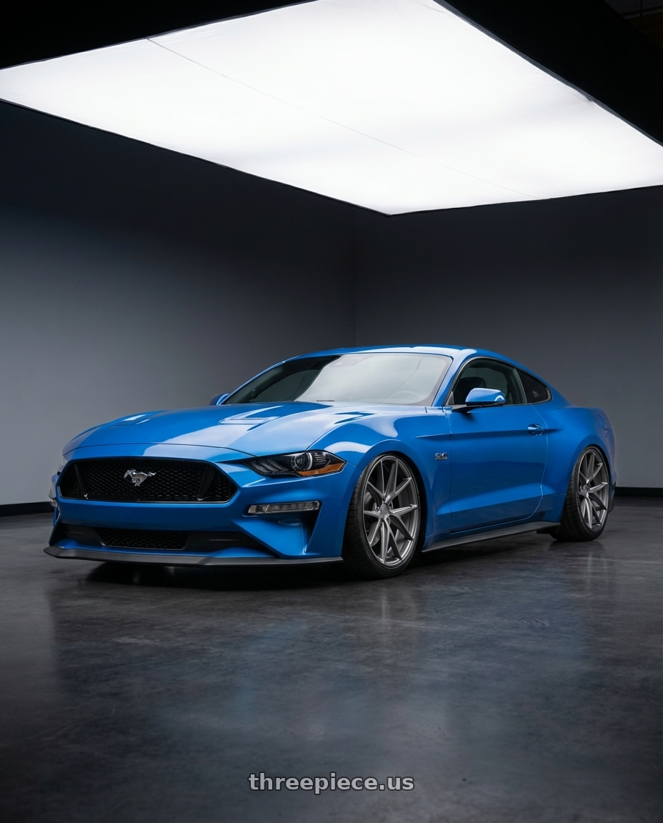 2022 Ford Mustang GT with Niche 1PC M116 MISANO 5X114.3 20X9 +35 MATTE GUN METAL wheels