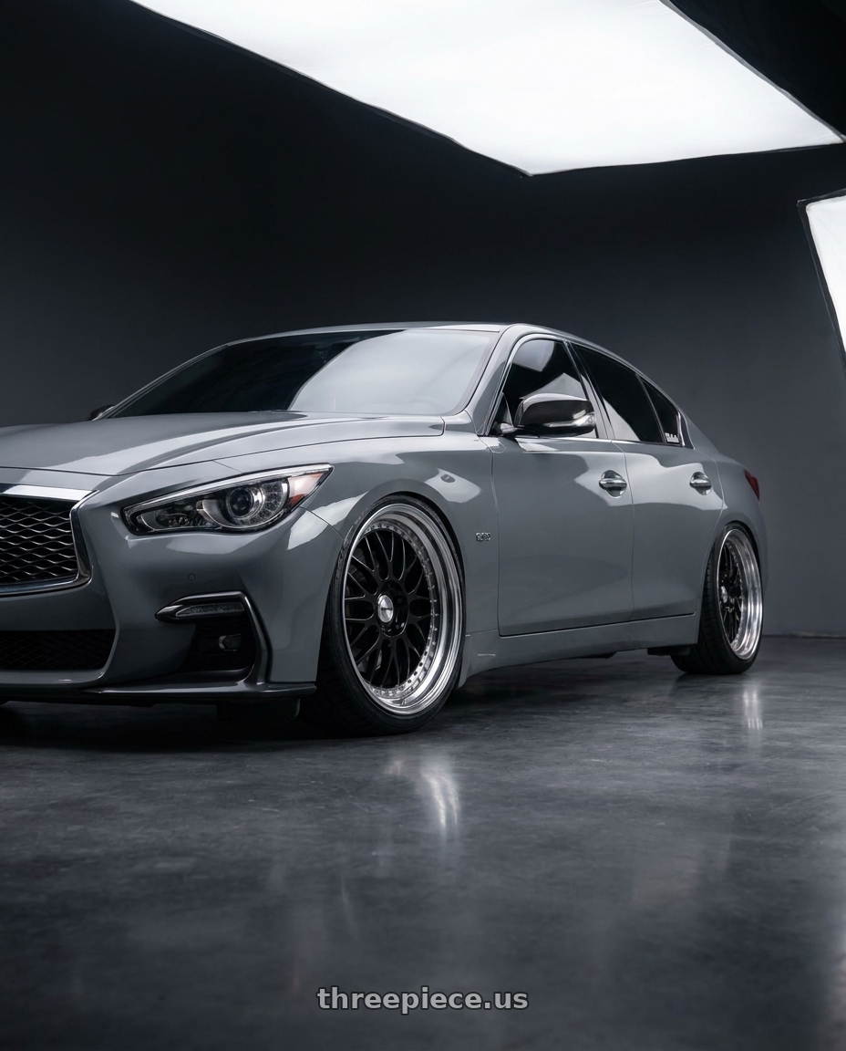 2022 Infiniti q50 redsport with Work Meister M1 3p 5x114.3 19x9+0 A Disk Black wheels