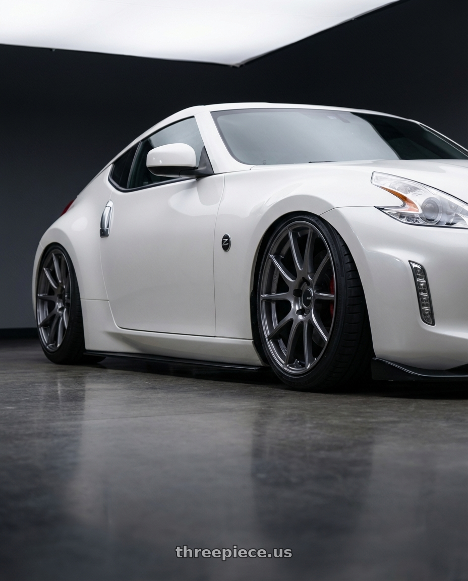 2019 Nissan 370Z with Ssr Gtv04 5x114.3 19×8.5x8.5+45  METALLIC GRAY wheels