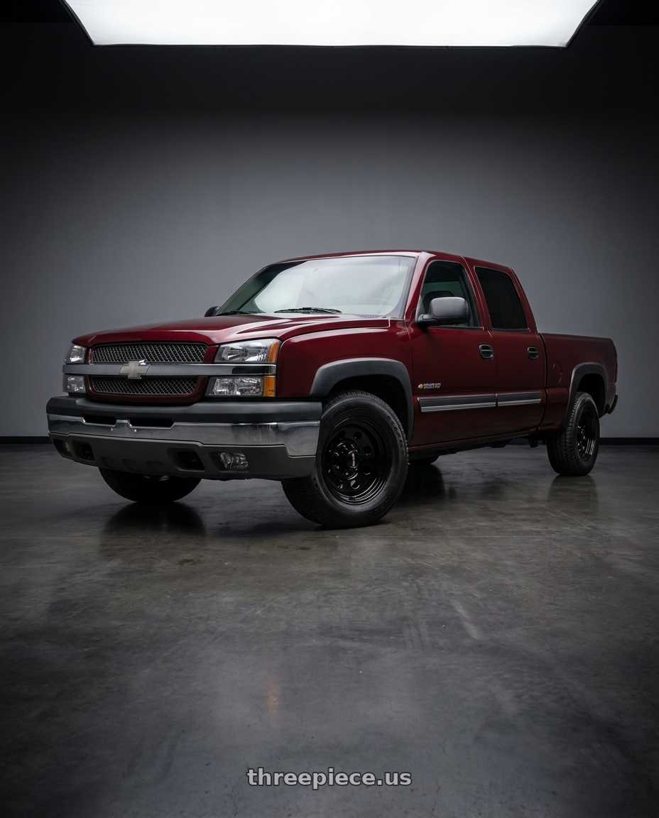 2003 Chevrolet Silverado 1500 HD with Vision HD 85H 8x165.1 16x8-6 Gloss Black wheels