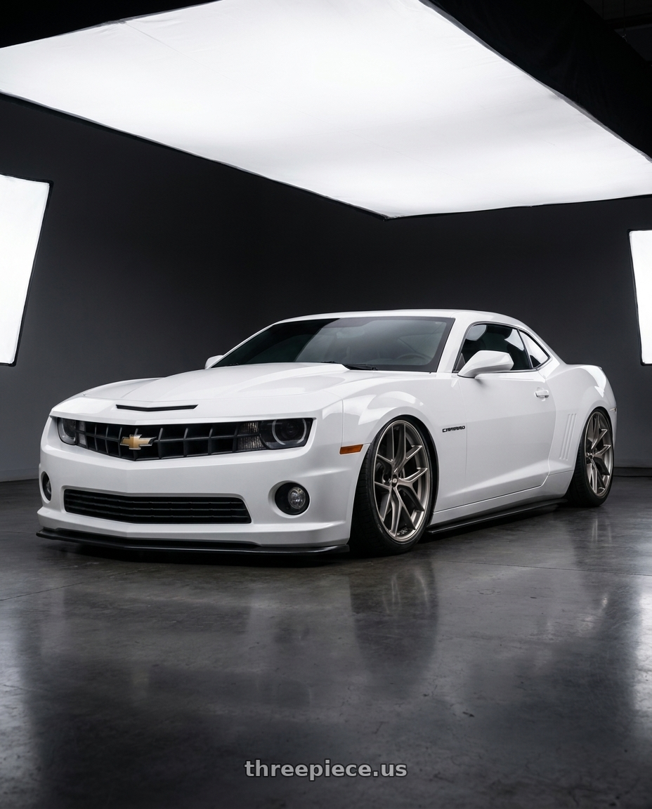 2014 Chevrolet Camaro 5th Gen with BBS CC-R 5x120 20x9.0+25 Satin Platinum wheels