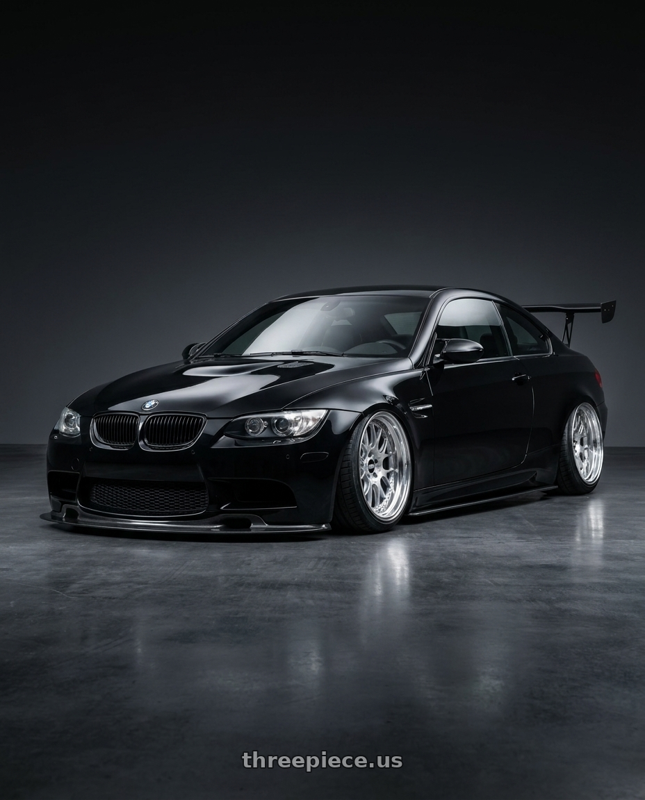 2011 BMW E92 M3 黑色 全車MP套件大尾翼 with BBS CH-R 5x120 20x10.5 +24 Brilliant Silver Polished Rim Protector wheels