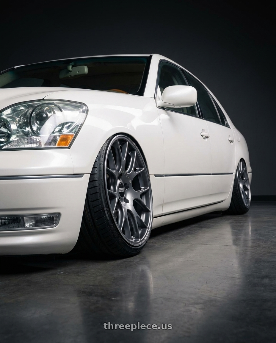 2004 lexus ls430 with BBS CH-R 5x114.3 20x10.5 +24 Satin Titanium Polished Rim Protector wheels