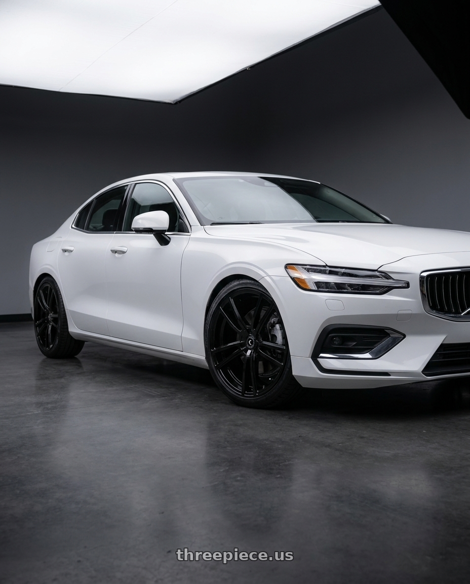 2020 Volvo S60 with Kraze Spectra 183 5x108/5x114.3 18x8+40 Gloss Black wheels