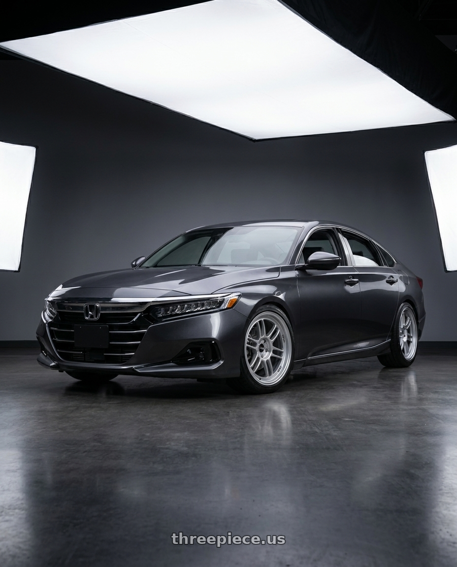 2021 Honda Accord EX-L with Enkei RPF1 5x114.3 18x9.5+45 Silver wheels