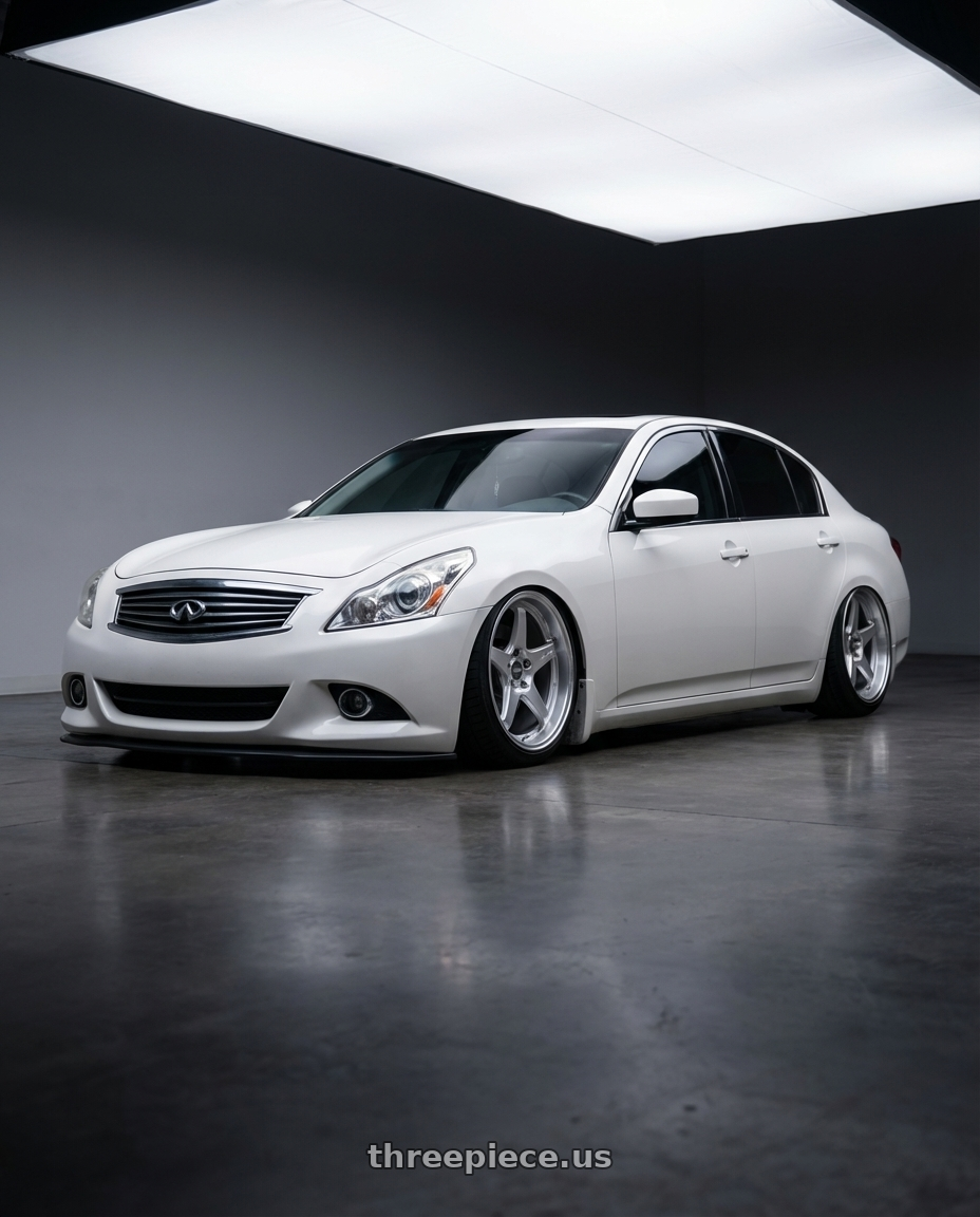 2012 Infiniti G37 with ESR Wheels APEX SERIES AP5 5x114.3 19x11 +22 Hyper Silver wheels