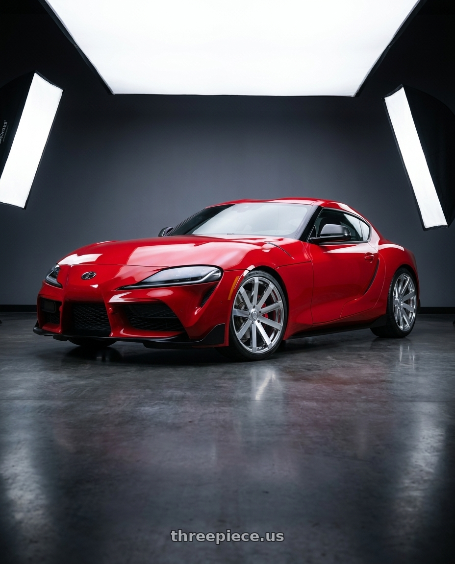 2020 toyota supra gr with VELOCITY 12 5X112 22x8 +38 CHROME wheels