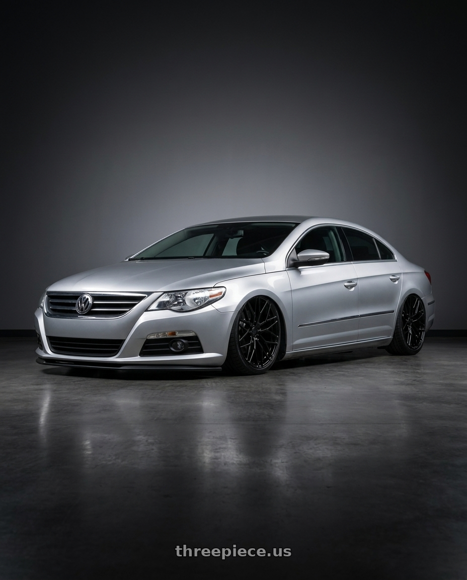 2015 Volkswagen CC with Avant Garde Wheels M520R 5X112 19x8.5 +35 Gloss Black wheels