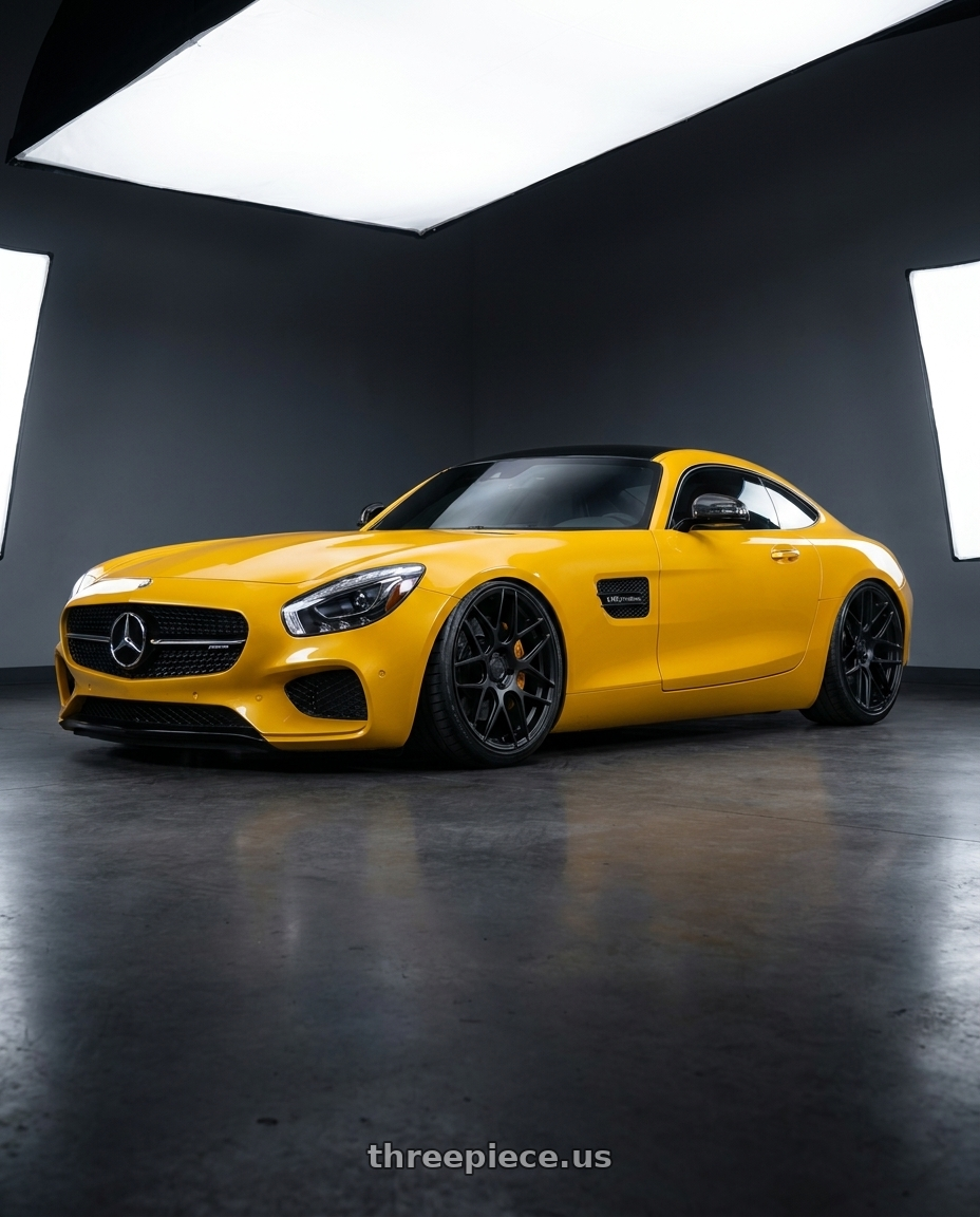 2019 Mercedes-Benz AMG GT with Aodhan AFF2 5x112 20x9+30 Matte Black wheels
