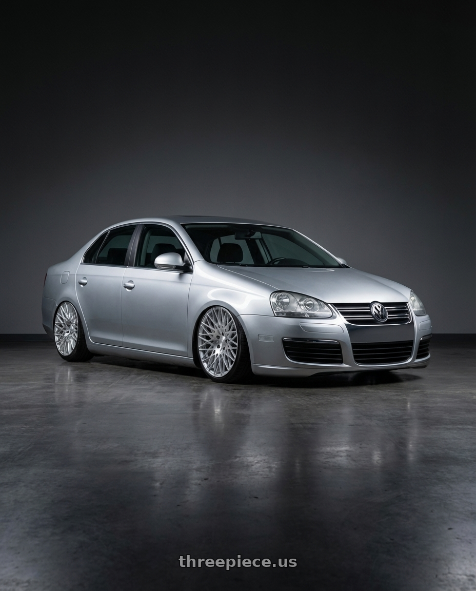 2009 Volkswagen Jetta GLI MK5 with Avant Garde Wheels M540 5X112 18x9 +48 Silver Machined wheels