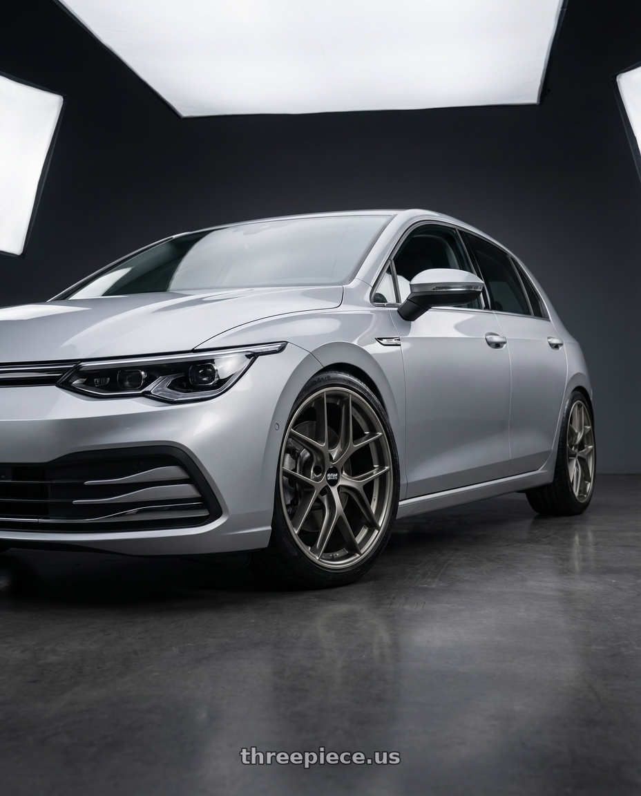 2024 Volkswagen Golf R MK8 with BBS CC-R 5x112 19x9.0+42 Satin Platinum wheels