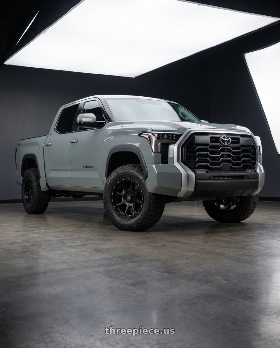 2018 Toyota Tundra with KMC KM100 SYNC 5X150 20X9 +18 SATIN BLACK wheels