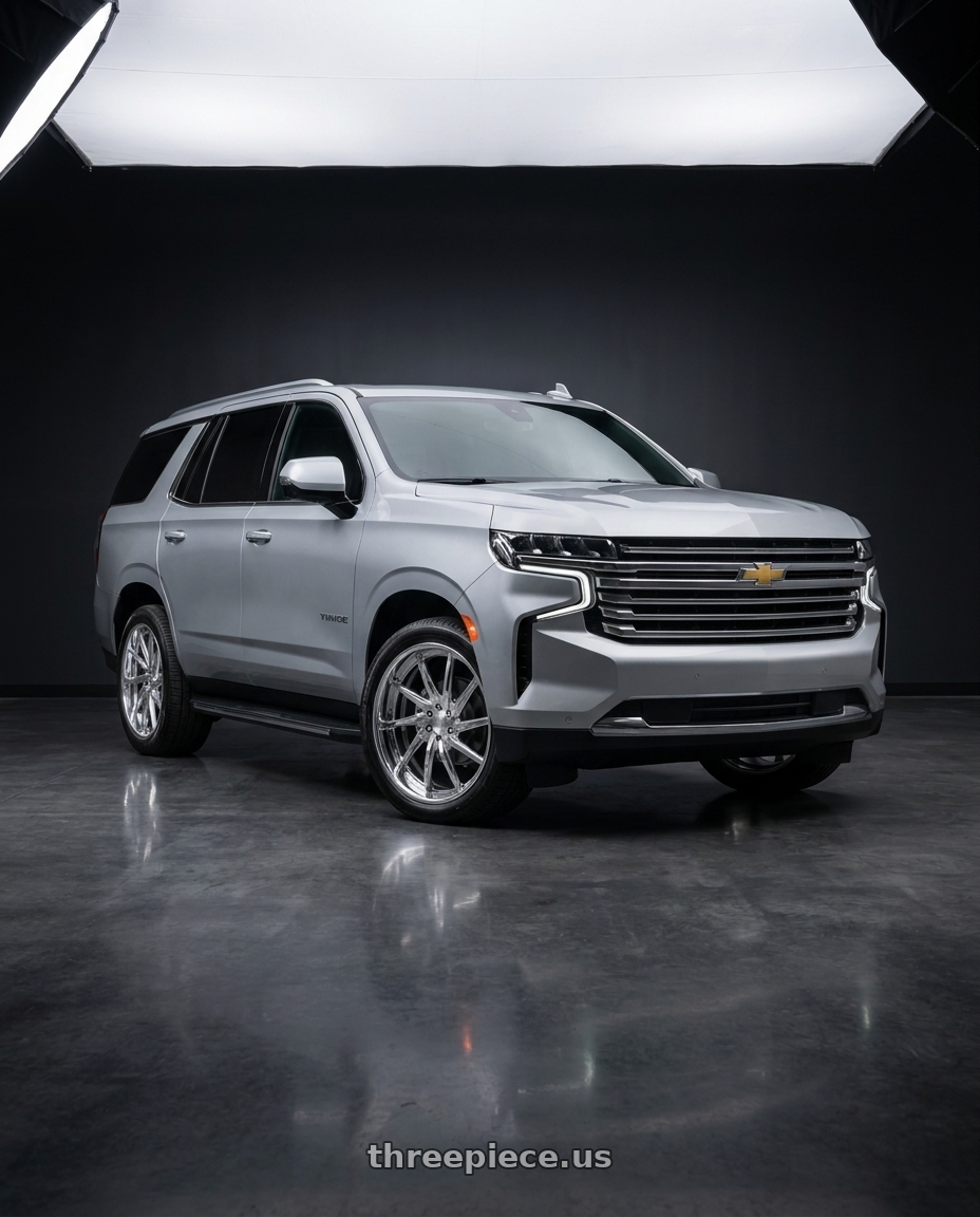 2024 chevy tahoe with US Mag 1PC EXPRESS 6x139.7 22x10 +30 Polished wheels