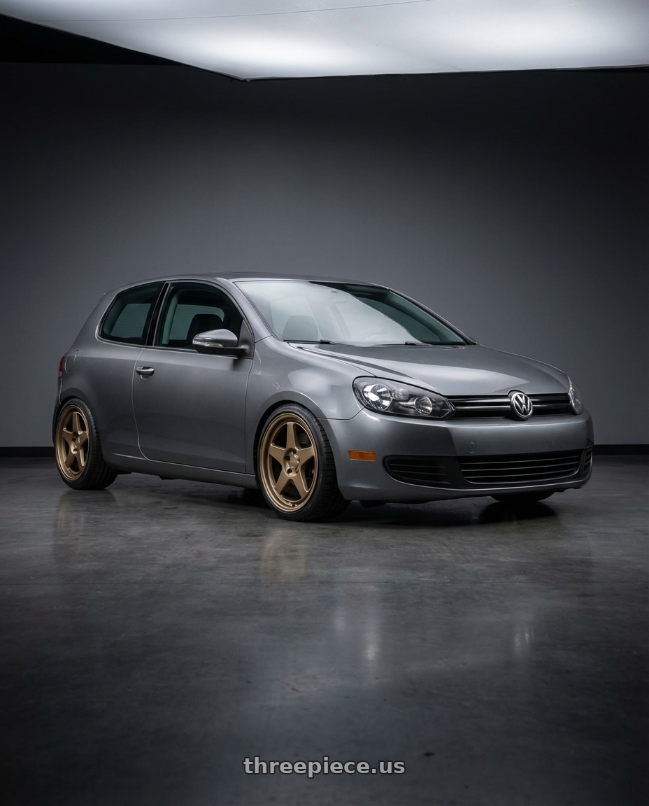 2013 Volkswagen GTI MK6 with Kansei K12B KNP 5X112 18x8.5 35 Bronze wheels